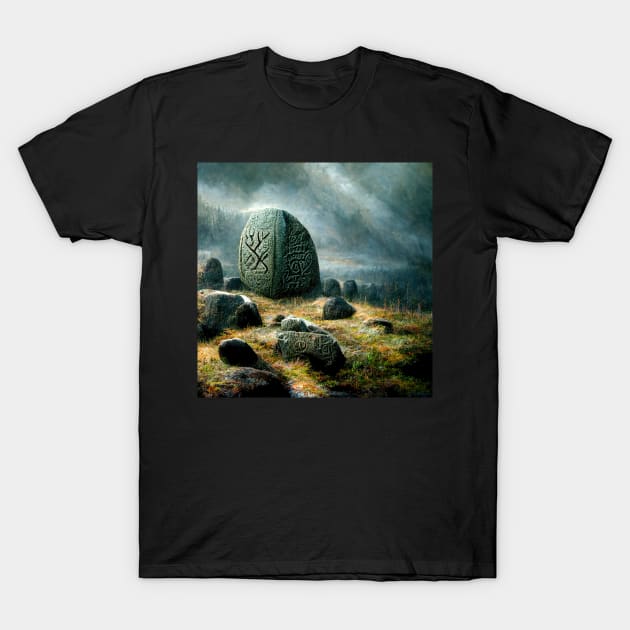 Rune Stones Series T-Shirt by VISIONARTIST